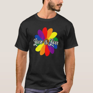 Kärlek är Kärlek Flower Lgbt Gay Lesbisk Human Hög T Shirt