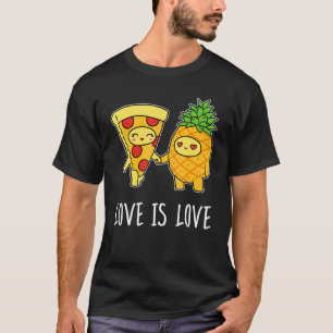 Kärlek är Kärlek Foodie Pepperoni Pineapple Pizza T Shirt