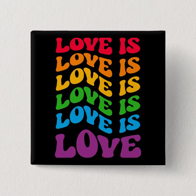 Kärlek är Kärlek Gay HBT Knapp (Framsida)