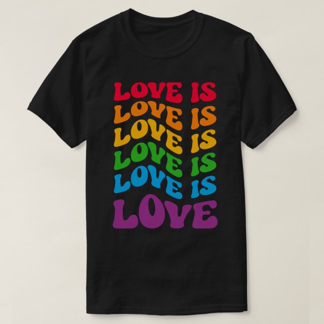 Kärlek är Kärlek Gay HBT T Shirt (Design framsida)