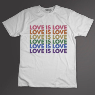Kärlek är kärlek gay pride HBTQ stöttar regnbåge H T Shirt