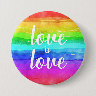 Kärlek är Kärlek Gay pride regnbågsknapp Knapp