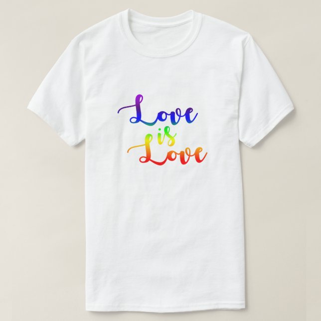 Kärlek är Kärlek-Gay pride:s GLBTQ-utformning T Shirt (Design framsida)