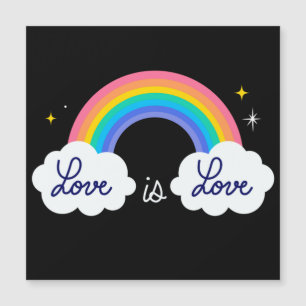Kärlek är kärlek. HBT+pride. Rainbow Car Magnet