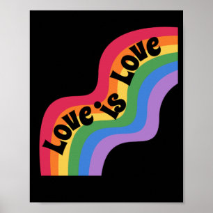 Kärlek är kärlek. HBT+pride. Rainbow kärlek. Poster