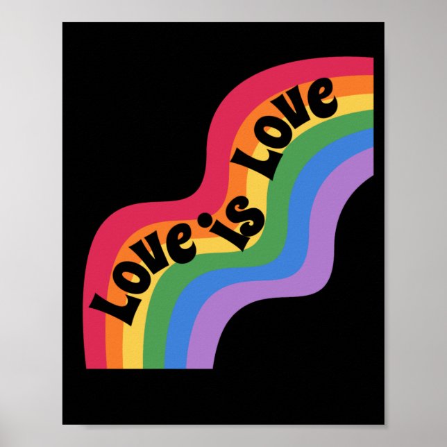 Kärlek är kärlek. HBT+pride. Rainbow kärlek. Poster (Framsidan)