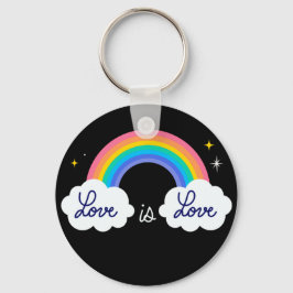 Kärlek är kärlek. HBT+pride. Regnbåge Nyckelring