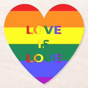 Kärlek är Kärlek HBT-Pridet Underlägg Papper