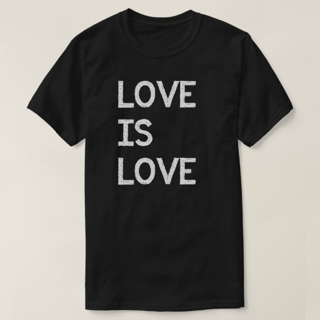 Kärlek är Kärlek HBT TQ-Pridet T Shirt (Design framsida)
