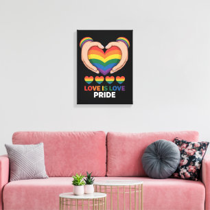 Kärlek är kärlek HBTQ Canvastryck