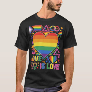 Kärlek är kärlek Hbtq-regnbåge T Shirt