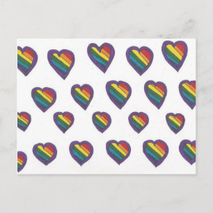 Kärlek är Kärlek Heart mönster Vykort