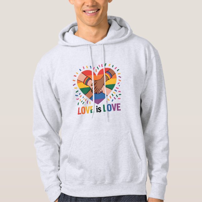 Kärlek är kärlek hoodie (Framsida)