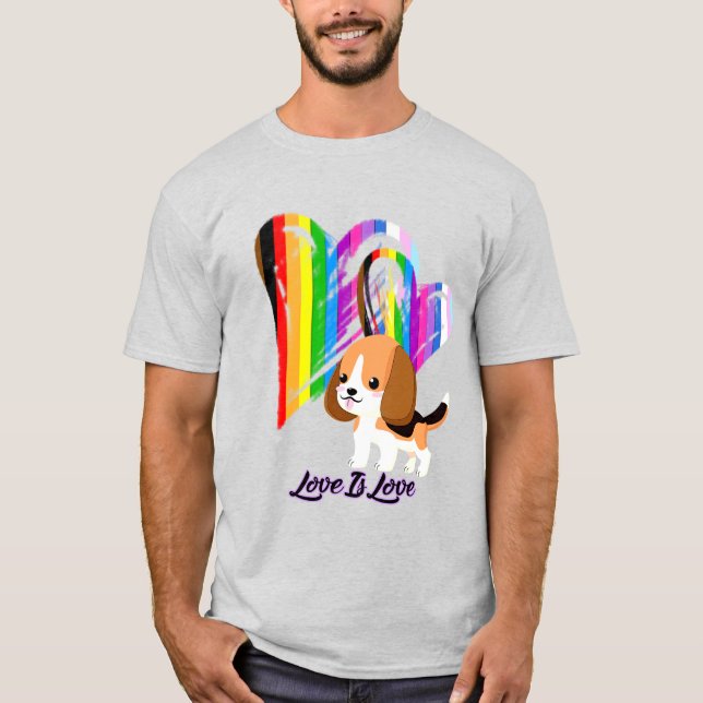 Kärlek är Kärlek Hund - HBT-ägare + sällskapsägare T Shirt (Framsida)