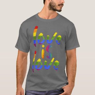 Kärlek är Kärlek inklusive HBT TQ Rainbow Flagga L T Shirt