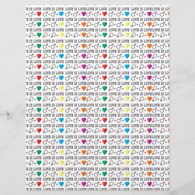 KÄRLEK är KÄRLEK jämlikhetstecknet i regnbåge i fä (Framsida)