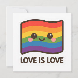 Kärlek är Kärlek - Kawaii Rainbow Design