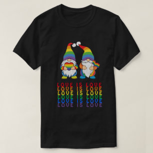 Kärlek är Kärlek - LGBTQ - Male Gnomes Couple T-Sh T Shirt