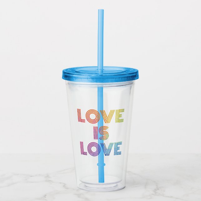 Kärlek är Kärlek| Modern Rand Take Away Mugg (Framsida)