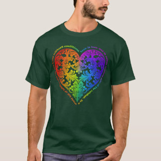 Kärlek är kärlek och det kommer Gradient Heart No3 T Shirt