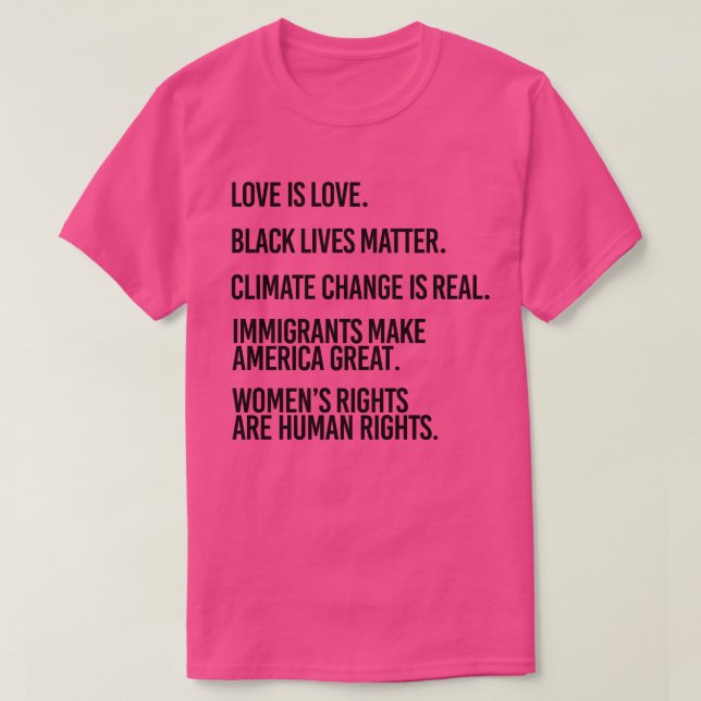 Kärlek är Kärlek och klimatförändringarna är verkl T Shirt (Design framsida)