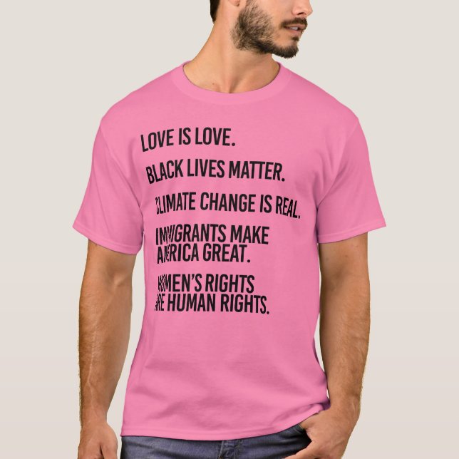 KÄRLEK ÄR KÄRLEK OCH SVARTA LIVSMEDEL T SHIRT (Framsida)