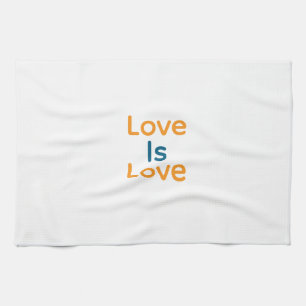 Kärlek är kärlek orange-, blått, färglöst pride, h kökshandduk