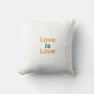 Kärlek är kärlek orange-, blått, färglöst pride, h kudde