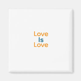 Kärlek är kärlek orange-, blått, färglöst pride, h magnet