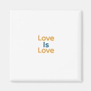 Kärlek är kärlek orange-, blått, färglöst pride, h magnet