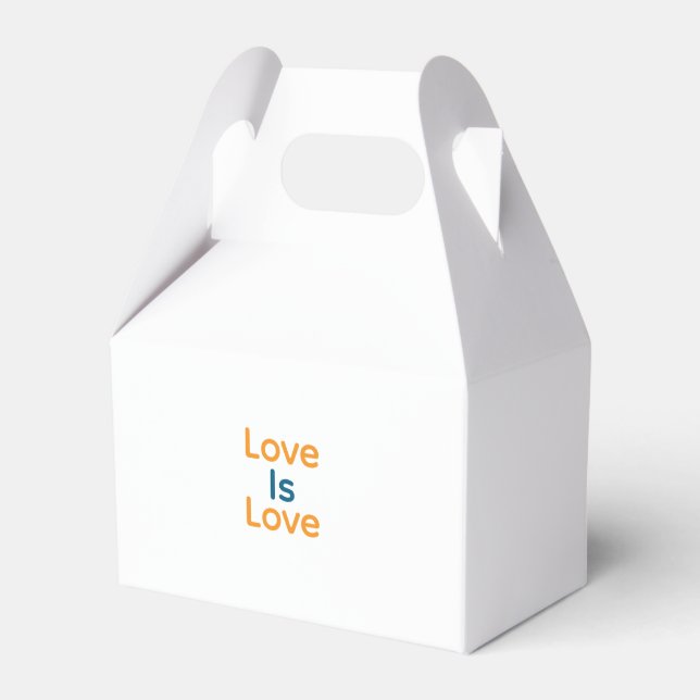 Kärlek är kärlek orange-, blått, färglöst pride, h presentaskar (Framsidan Sidan)