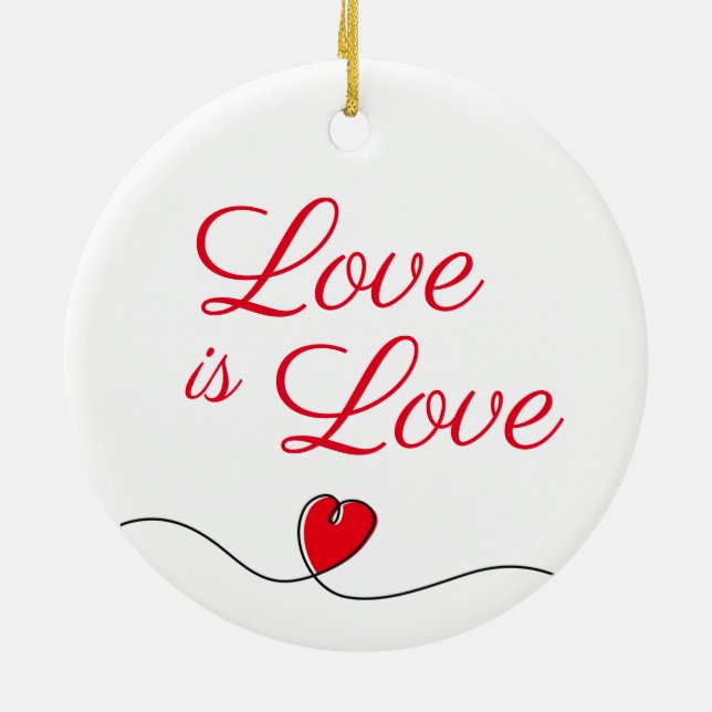 Kärlek är Kärlek ornament (Baksidan)