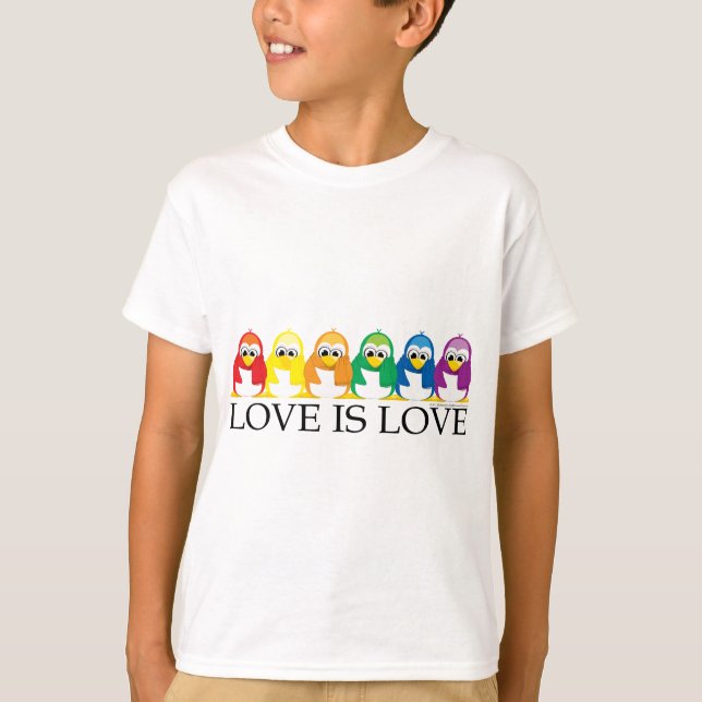 Kärlek är Kärlek: Penguiner T Shirt (Framsida)