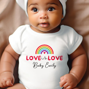 Kärlek är Kärlek Personlig Pride Cute Baby Bodykos T Shirt
