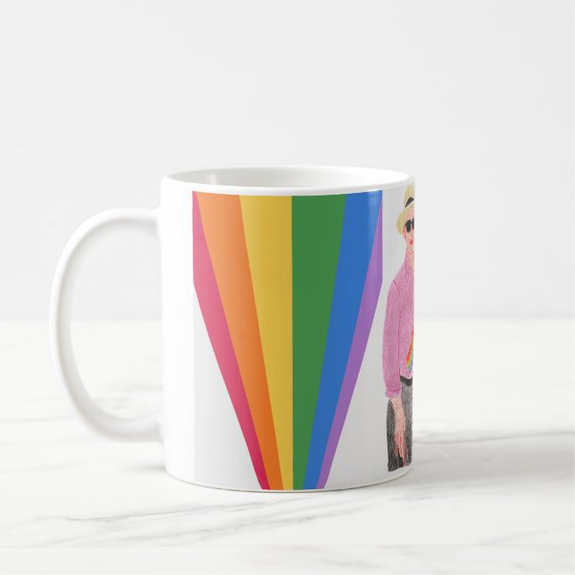 Kärlek är Kärlek Pride Alla hjärtans dag Kaffemugg (Vänster)