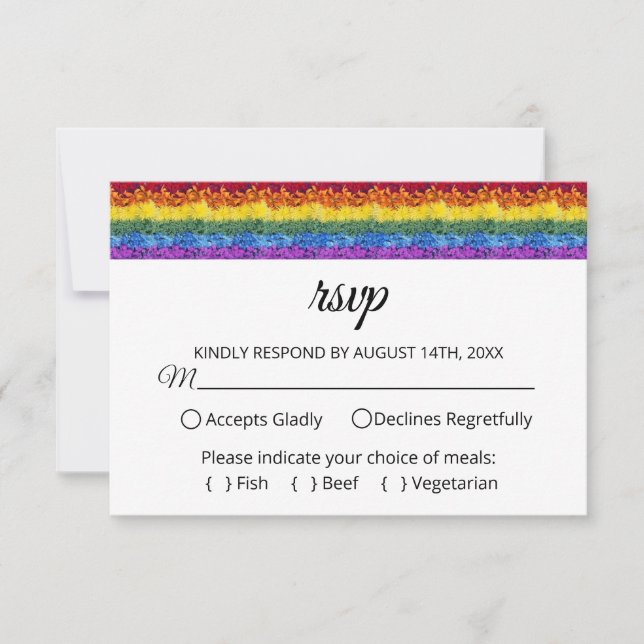 Kärlek är Kärlek Pride Blommigt Möhippa  OSA Kort (Framsida)