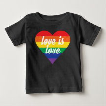 Kärlek är Kärlek Pride Heart Baby Shirt