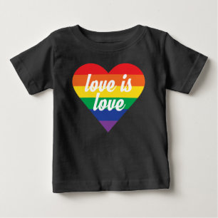 Kärlek är Kärlek Pride Heart Baby Shirt Tröja