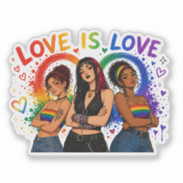 Kärlek Är Kärlek Pride Klistermärke Klistermärken
