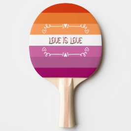 Kärlek är Kärlek Pride Month Ping Pong Paddle Pingisracket
