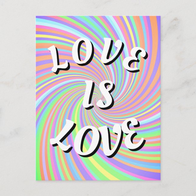 Kärlek Är Kärlek Pride Postkort Vykort (Framsida)