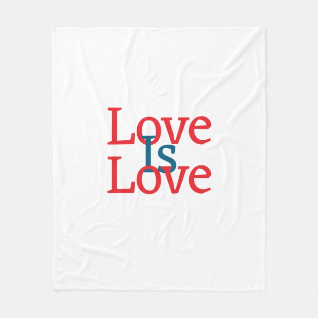 Kärlek är kärlek pride, rödblå juni, hbbt-fjälltex fleecefilt (Framsidan)