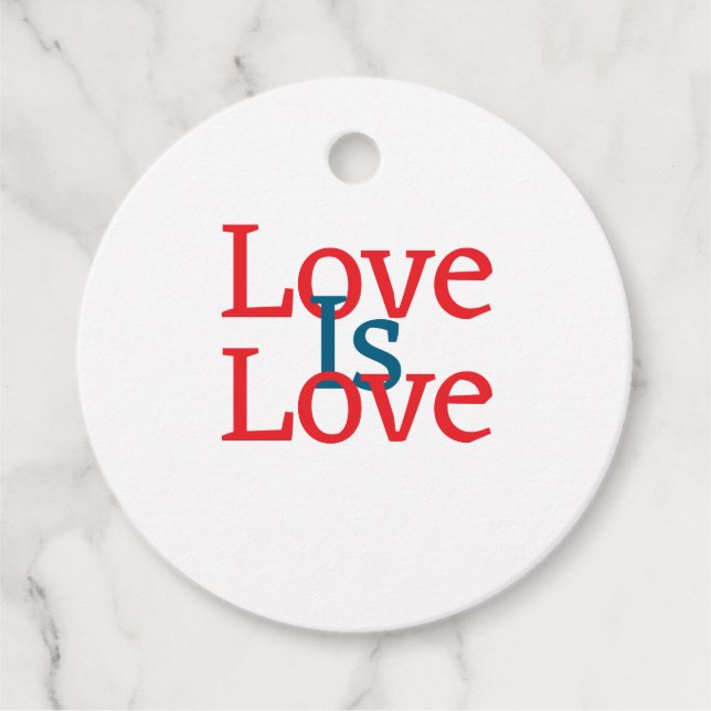 Kärlek är kärlek pride, rödblå juni, hbbt-fjälltex gåvor etiketter (Framsida)
