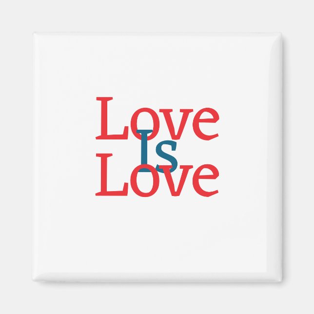 Kärlek är kärlek pride, rödblå juni, hbbt-fjälltex magnet (Framsidan)