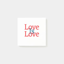 Kärlek är kärlek pride, rödblå juni, hbbt-fjälltex post-it block