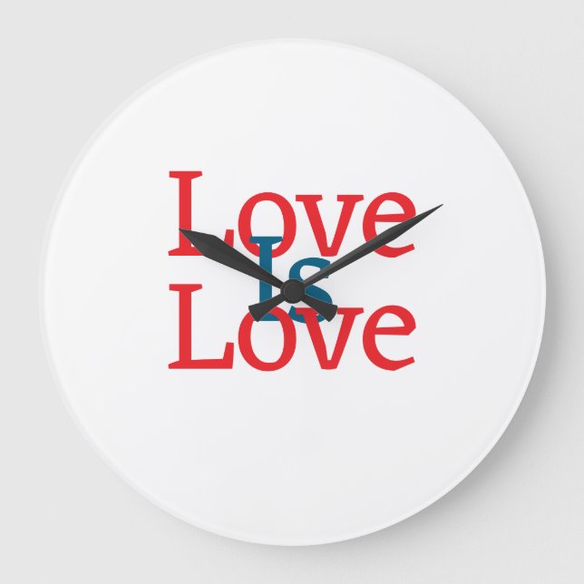 Kärlek är kärlek pride, rödblå juni, hbbt-fjälltex stor klocka (Framsida)