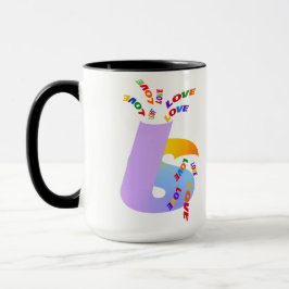 Kärlek är Kärlek Pride Typografi Konst Mugg
