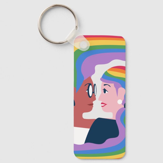 Kärlek är Kärlek Pridets Alla hjärtans dag Nyckelring (Framsida)