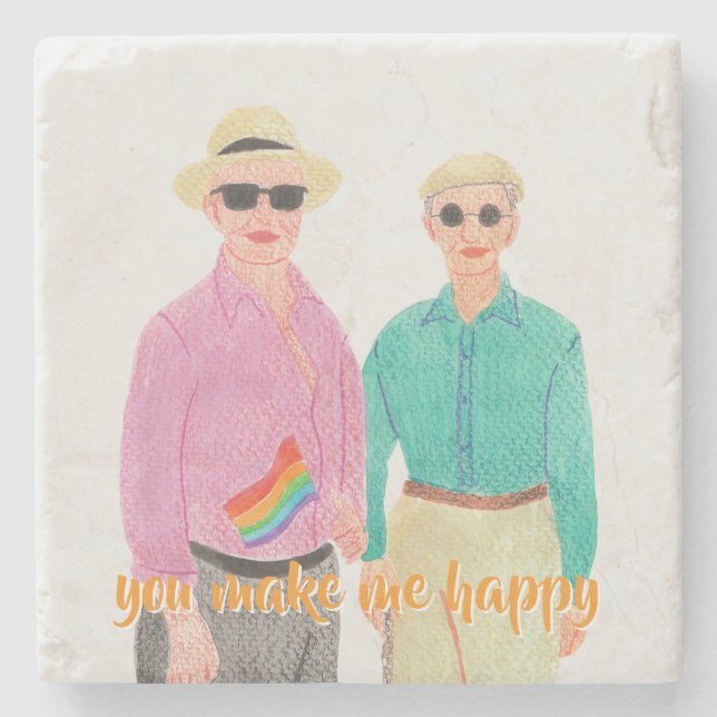 Kärlek är Kärlek Pridets Alla hjärtans dag Stenunderlägg (Framsidan)