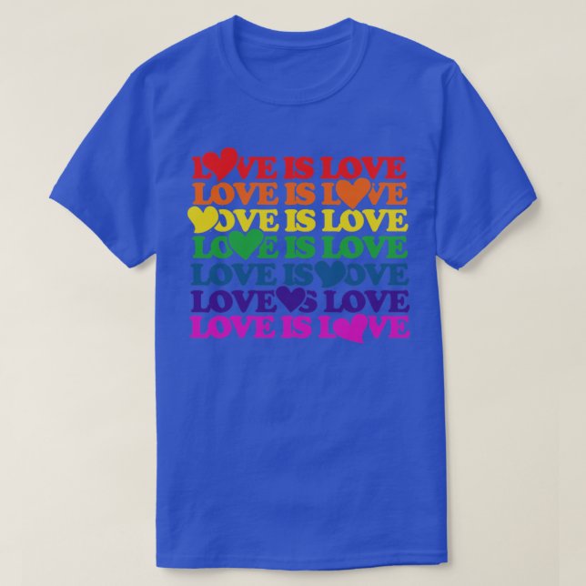 Kärlek är Kärlek Rainbow2 T Shirt (Design framsida)